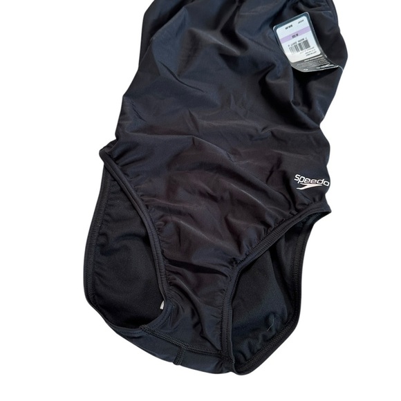 NEW Speedo Women's Swimsuit One Piece Solid Adult, Team Black, 6/32 - Picture 9 of 17